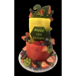 21st birthday 2-tier watermelon cake